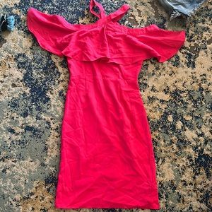 hot pink cocktail dress